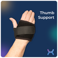 Showing adjustable thumb support belt 